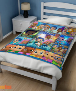 Happy Bubble Guppies Collage Blanket Fleece Customized Blanket