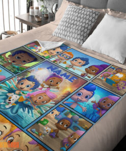 Happy Bubble Guppies Collage Blanket Fleece Customized Blanket