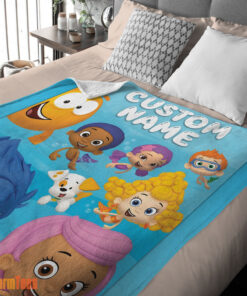 Happy Bubble Guppies Underwater Adventure Blanket Fleece Customized Blanket