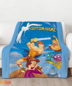 Happy Cartoon Disney Hercules With Friends Blanket Fleece Customized Blanket - Image 2