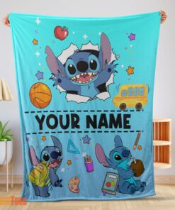 Happy Cartoon Disney Stitch Super Cozy Blankets – Customize Blanket