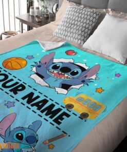Happy Cartoon Disney Stitch Super Cozy Blankets – Customize Blanket - Image 2