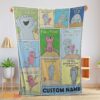 Happy Cartoon Elephant & Piggie Blanket Fleece Customized Blanket