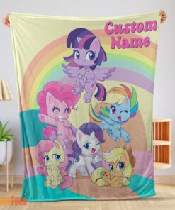 Happy Cartoon My Little Pony Pony Life Friends Blanket Fleece Customized Blanket
