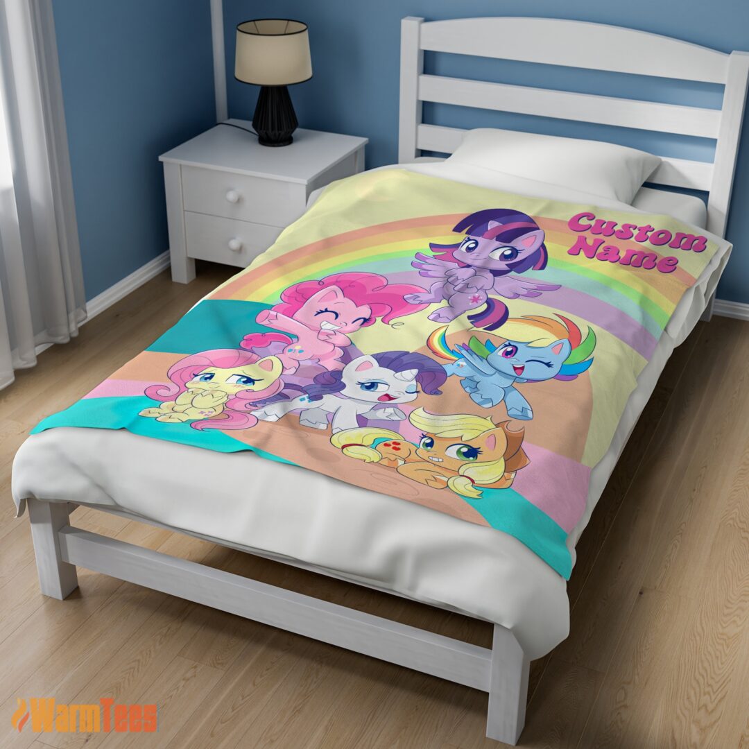happy-cartoon-my-little-pony-pony-life-friends-blanket-fleece-customized-blanket-mk-02 Happy Cartoon My Little Pony Pony Life Friends Blanket Fleece Customized Blanket - Image 3
