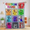 Happy Cartoon Numberblocks Characters Blanket Fleece Customized Blanket