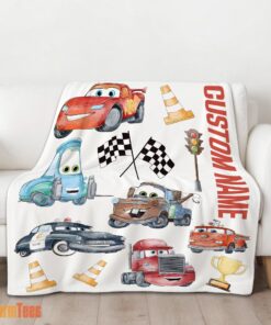 Happy Cartoon Pixar Cars Cute Character Blanket Fleece Customized Blanket - Image 2
