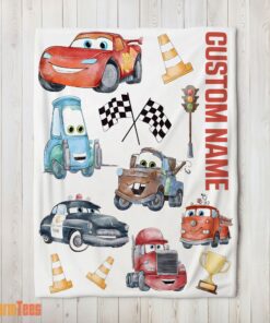 Happy Cartoon Pixar Cars Cute Character Blanket Fleece Customized Blanket
