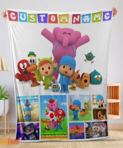 Happy Cartoon Pocoyo Lovely Birthday Party Cute Blanket Fleece Customized Blanket