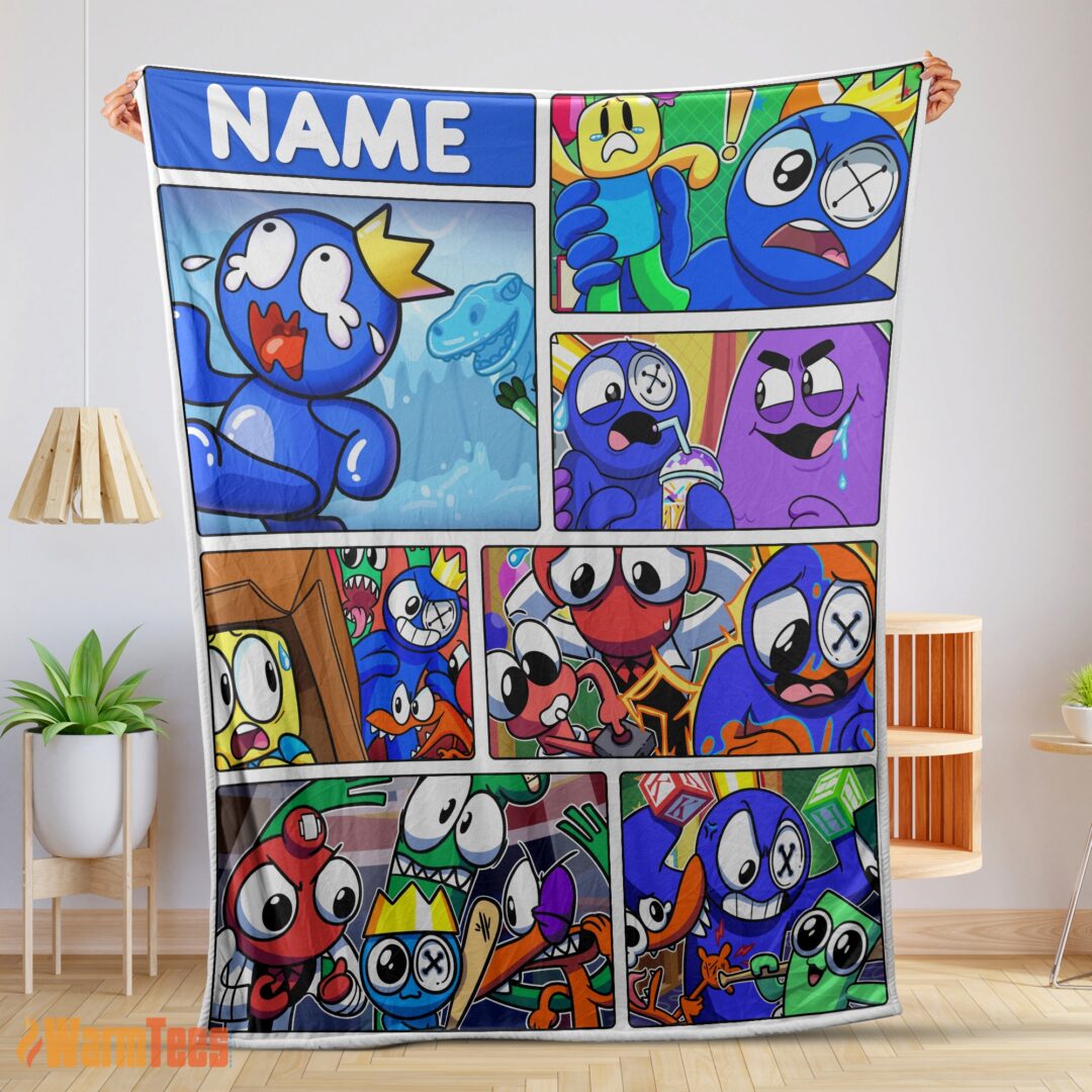 happy-cartoon-rainbow-friends-roblox-blanket-fleece-customized-blanket-mk-01 Happy Cartoon Rainbow Friends Roblox Blanket Fleece Customized Blanket