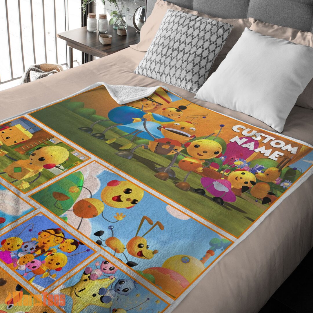 happy-cartoon-rolie-polie-olie-blanket-fleece-customized-blanket-mk-03 Happy Cartoon Rolie Polie Olie Blanket Fleece Customized Blanket - Image 2
