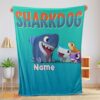Happy Cartoon Sharkdog Fintastic Halloween Blanket Fleece Customized Blanket