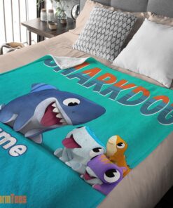 Happy Cartoon Sharkdog Fintastic Halloween Blanket Fleece Customized Blanket - Image 2