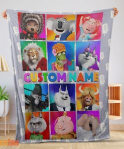 Happy Cartoon Sing Character Blanket Fleece Customized Blanket