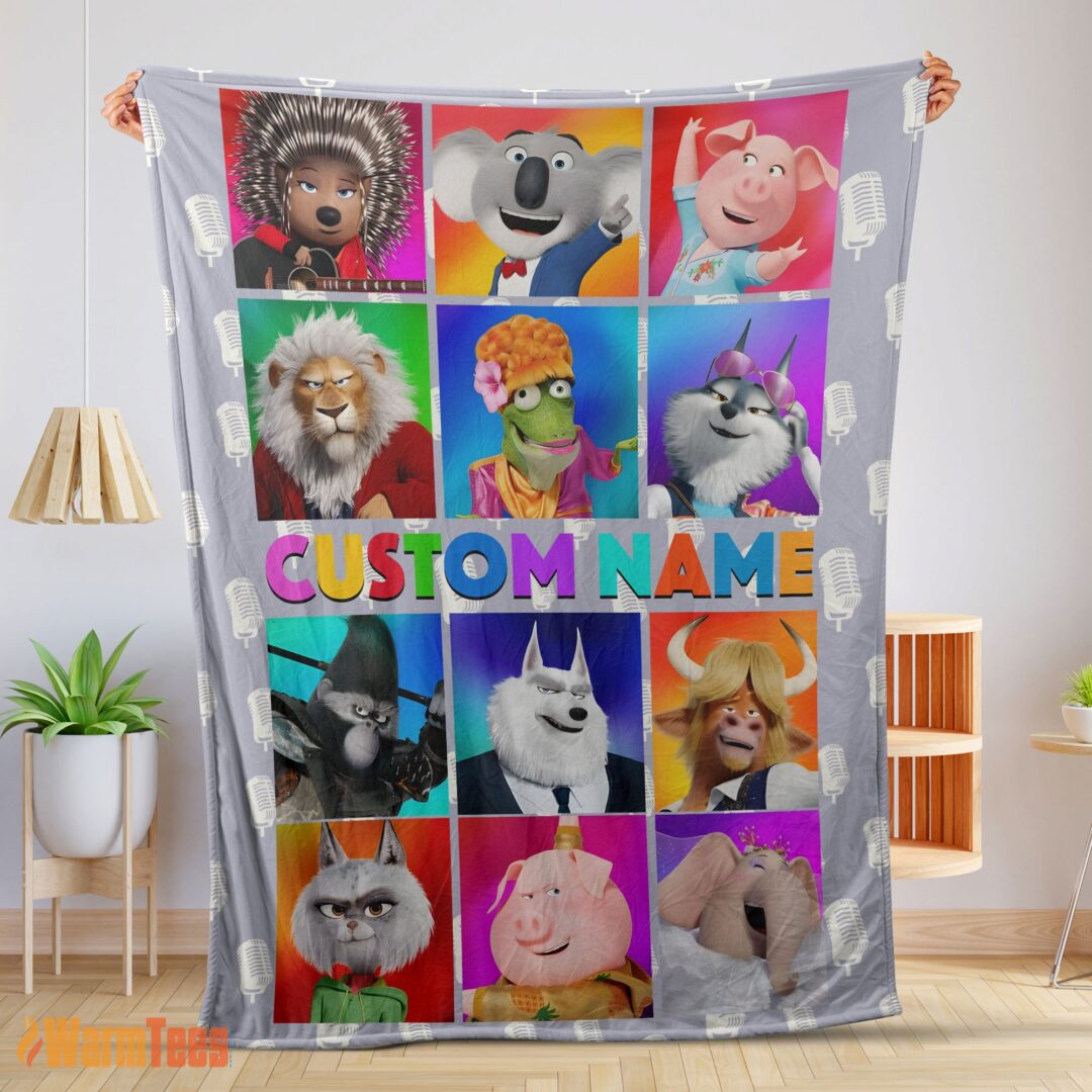 happy-cartoon-sing-character-blanket-fleece-customized-blanket-mk-01-1 Happy Cartoon Sing Character Blanket Fleece Customized Blanket