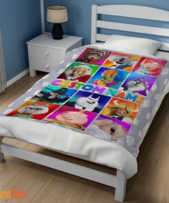 Happy Cartoon Sing Character Blanket Fleece Customized Blanket - Image 3