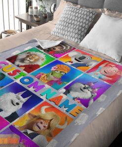 Happy Cartoon Sing Character Blanket Fleece Customized Blanket - Image 2