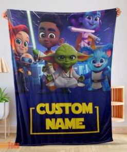 Happy Cartoon Star Wars Young Jedi Adventures Blanket Fleece Customized Blanket