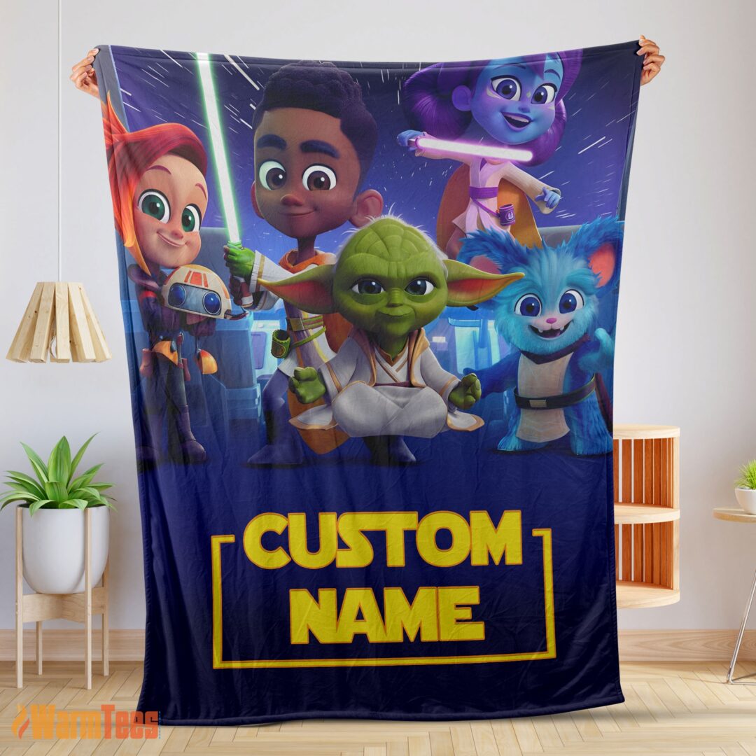 happy-cartoon-star-wars-young-jedi-adventures-blanket-fleece-customized-blanket-mk-01 Happy Cartoon Star Wars Young Jedi Adventures Blanket Fleece Customized Blanket
