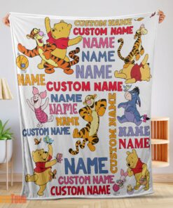 Happy Cartoon Disney Winnie-the-Pooh With Friends Blanket Fleece Customized Blanket