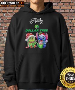 Happy Grinch and Stitch hoodie from Dollar Tree for a festive Merry Christmas celebration.