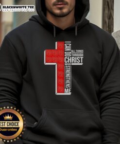 Happy I Can Do All Things Through Christ Who Strengthens Me hoodie featuring Utah Utes football design.