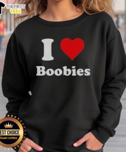 Happy I Love Boobs sweatshirt featuring a playful design, perfect for expressing humor and personal style.
