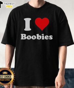 Happy I Love Boobs T-Shirt design featuring playful typography and bright colors, perfect for fun, casual wear.