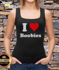 Happy I Love Boobs Tank Top featuring fun graphic design, perfect for casual wear and expressing body positivity.
