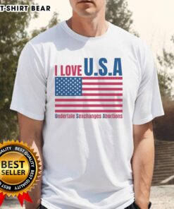 Happy I Love U.S.A Undertale T-Shirt celebrating sexchanges and abortions, perfect for fans of unique graphic tees.