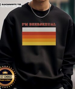 Happy Im Beersexual sweatshirt featuring vibrant colors and playful text, perfect for beer lovers and casual wear.