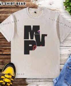 Alt Text: Happy Josh Allen wearing a Buffalo Bills Be Good Do Good God Bless MVP washed t-shirt, celebrating football spirit.