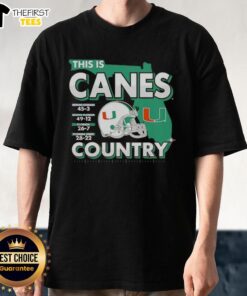 Happy Miami Hurricanes T-shirt showcasing Florida map design, perfect for fans celebrating Canes Country spirit.
