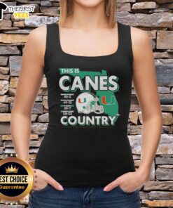 Happy Miami Hurricanes tank top featuring a Florida map design, perfect for Canes Country fans and summer outings.