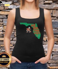 Happy Miami Hurricanes We Run This State Florida Map Tank Top featuring vibrant design for fans and supporters.