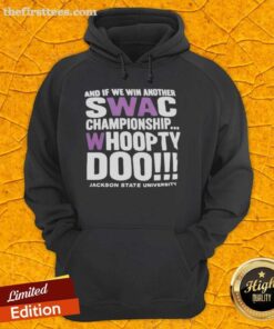 Happy Jackson State University hoodie celebrating another SWAC championship win with a fun, vibrant design.