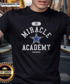 Happy NFL Dallas Cowboys Miracle Academy Nahmias T-Shirt featuring vibrant team colors and logo, perfect for fans.