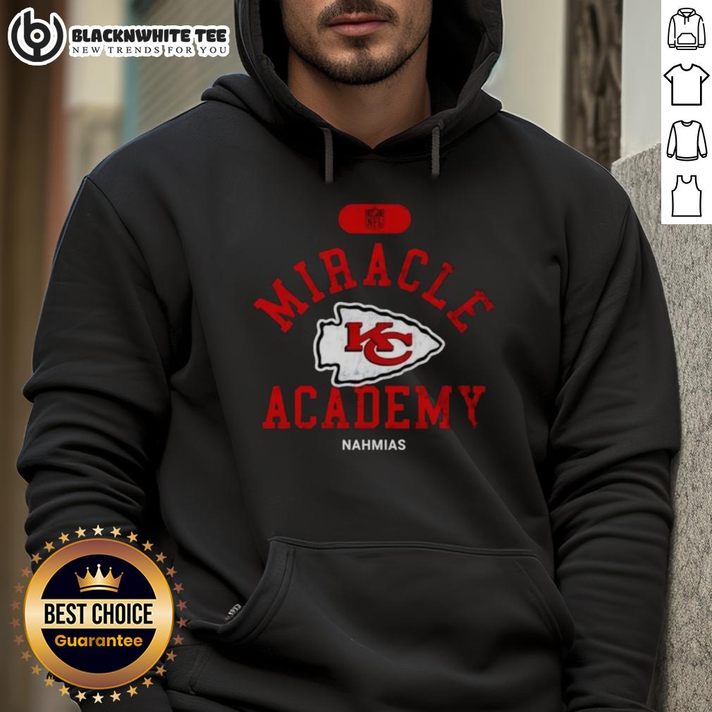 Happy Nfl Kansas City Chiefs Miracle Academy Nahmias Hoodie Happy NFL Kansas City Chiefs fans wearing Nahmias hoodie celebrate a victory at Miracle Academy event.