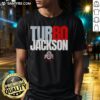 Happy Ohio State Buckeyes Football Bo Jackson Turbo T-Shirt featuring vibrant graphics and comfortable fit for fans.