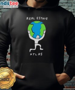 Happy Real Estate Atlas Planet Earth Hoodie featuring a vibrant design celebrating global real estate connections.