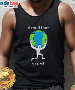 Happy Real Estate Atlas Planet Earth tank top featuring a vibrant design celebrating global real estate themes.