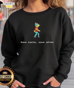 Happy Save Early Save Often Pixel T-Shirt - Image 5