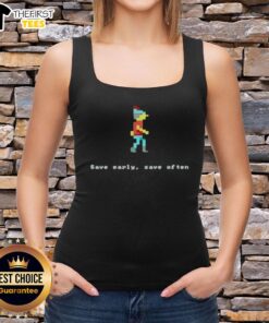 Happy Save Early Save Often Pixel T-Shirt - Image 4