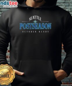 Alt Text: Happy Seattle Mariners postseason hoodie for October 2025, showcasing team spirit and style for fans.