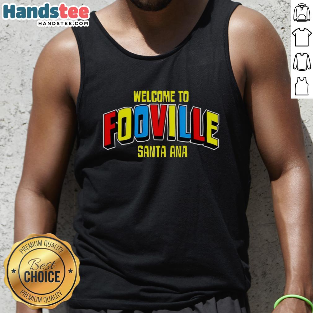 happy-welcome-to-fooville-santa-ana-tank-top Happy Welcome to Fooville Santa Ana tank top featuring vibrant colors and a playful design, perfect for summer wear.