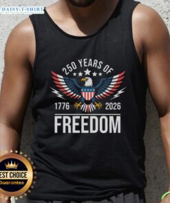 Alt Text: Stylish tank top featuring the Hot Americas Semi-Quincentennial 250th Anniversary Eagle design for 2026.
