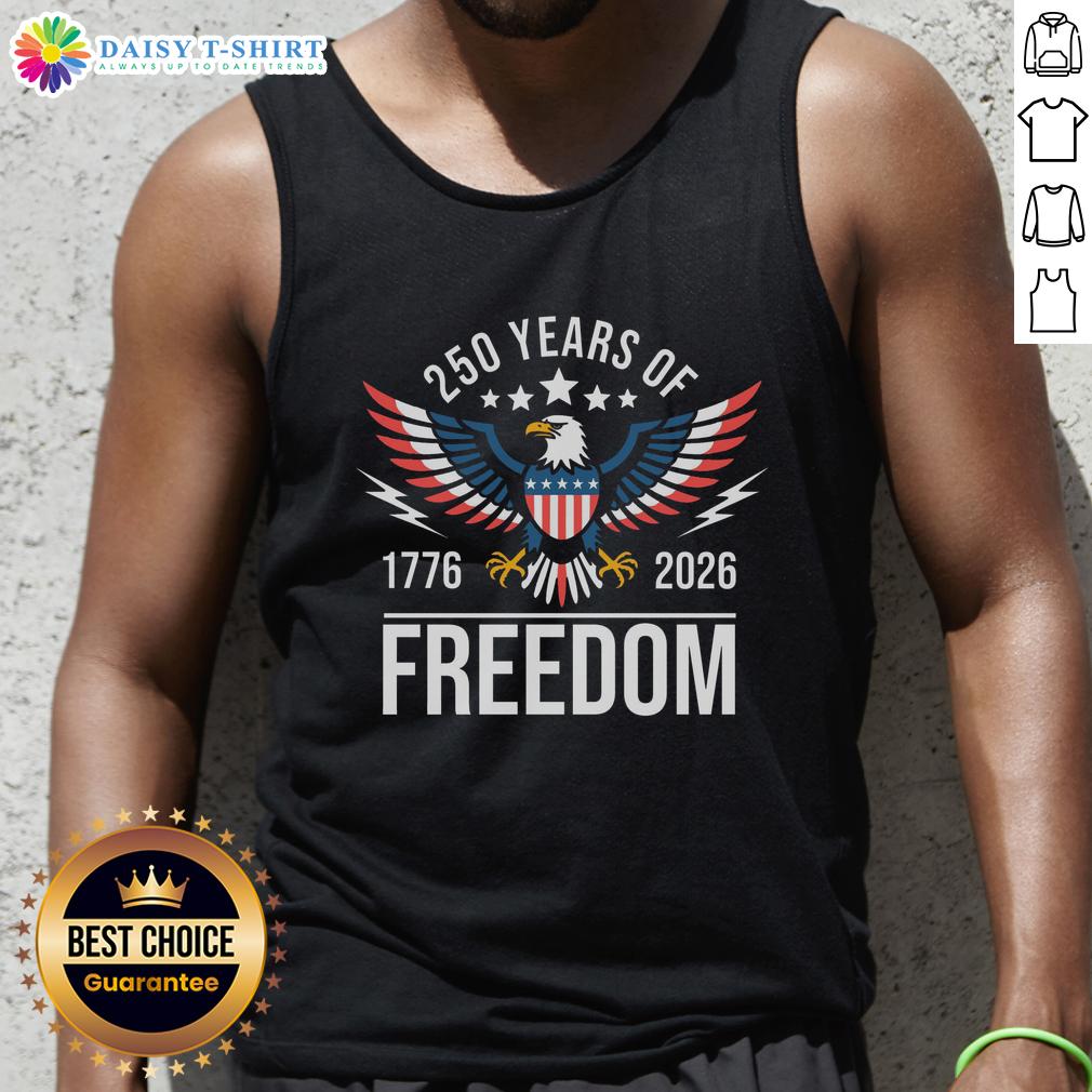 Hot Americas Semi Quincentennial 250Th Anniversary Eagle 1176 2026 Tank Top Alt Text: Stylish tank top featuring the Hot Americas Semi-Quincentennial 250th Anniversary Eagle design for 2026.