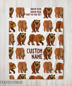Hot Brown Bear Brown Bear Blanket Fleece Customized Blanket