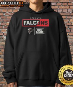 Hot Bud Light Atlanta Falcons team hoodie featuring bold logo and comfortable design, perfect for game day attire.