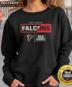 Hot Bud Light Atlanta Falcons team sweatshirt featuring bold logo and comfortable design for fans and game day attire.